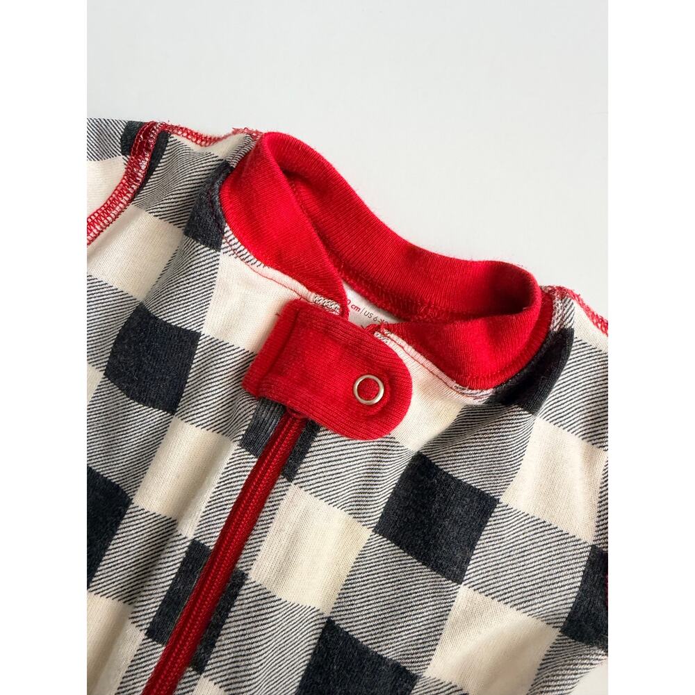 Holiday Hanna Andersson Organic Plaid Baby Sleeper Size 70 (6-12 months) - Picture 2 of 4